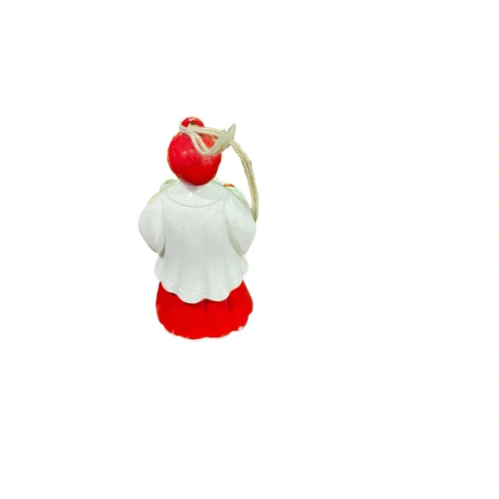 Vintage 50s 60s Christmas Choir Boy Plastic 3" Candle Holder ornament - Picture 3 of 5